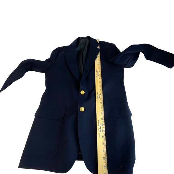 Stanley Blacker Blazer For Filenes Wool Blazer Size 42R Navy Mens Gold Buttons B - Picture 7 of 7